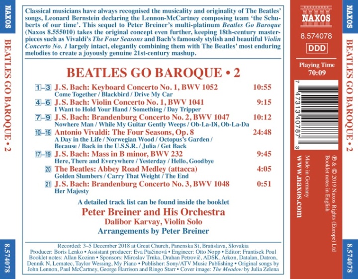 Beatles Go Baroque, vol. 2 - Contraportada
